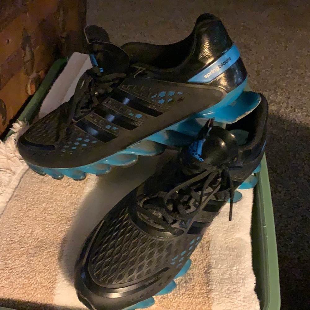 Adidas SpringBlade Blue Black Running Shoe Size 13